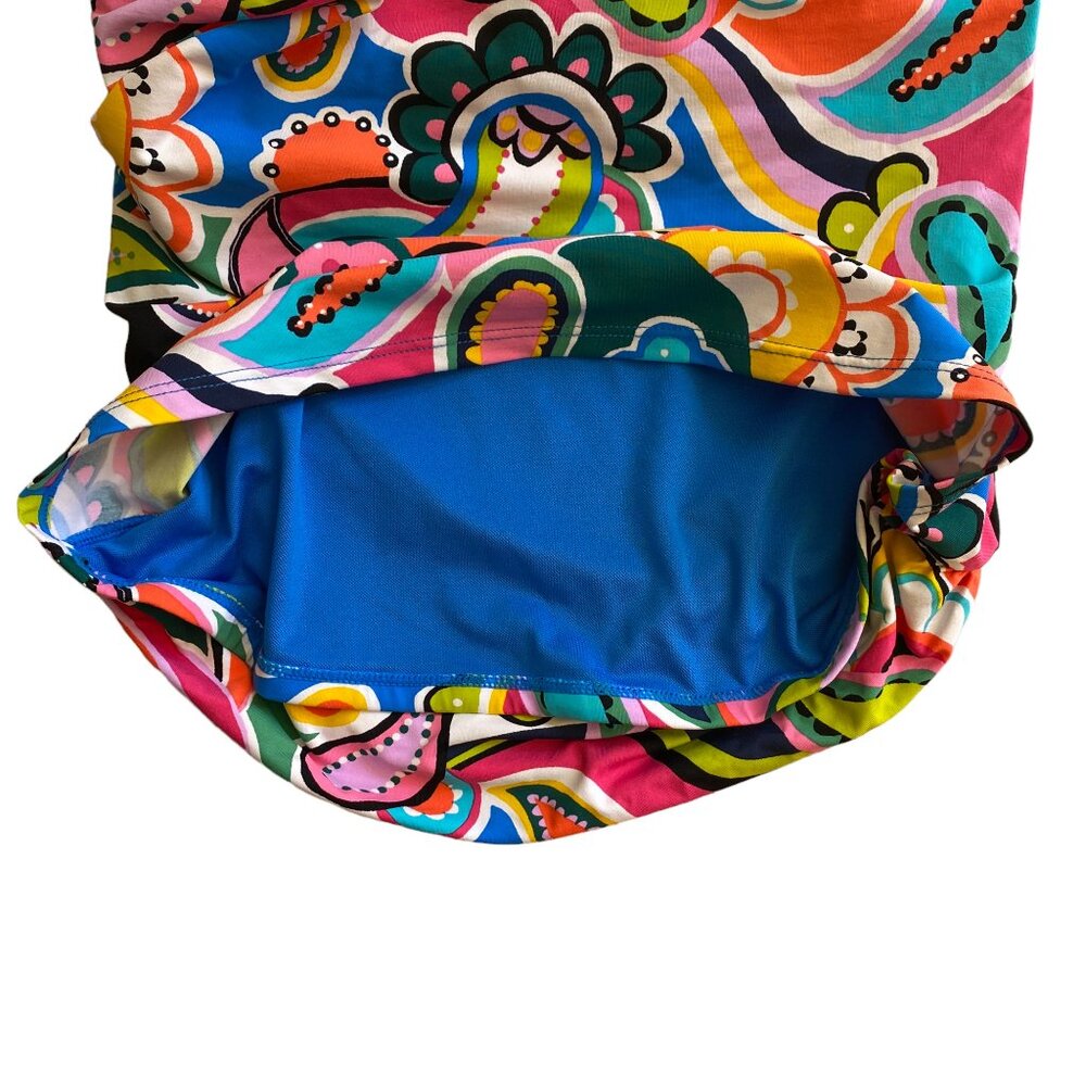 Bleu Rod Beattie Retro Paisley & Floral Tummy Control Strapless Tankini Top-6 - Picture 9 of 14